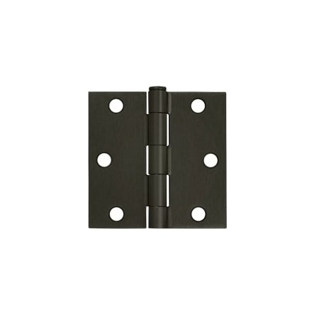 Deltana Oil Rubbed Bronze 3 x 3 Square Corner Plain Bearing Mortise Hinge, 10PK pairs S33U10B-R-XCP10